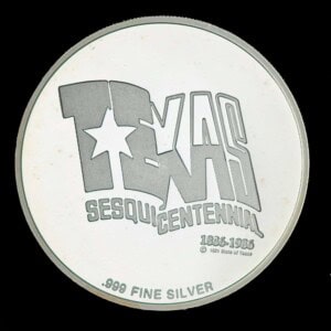 1986 Texas Sesquicentennial Logo Silver Medallion – US (Tri-State) reverse