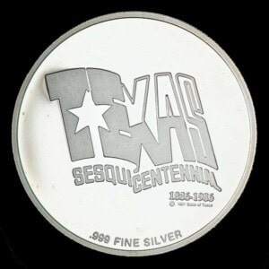 1986 Texas Sesquicentennial Logo Silver Medallion – Spain (Tri-State) reverse