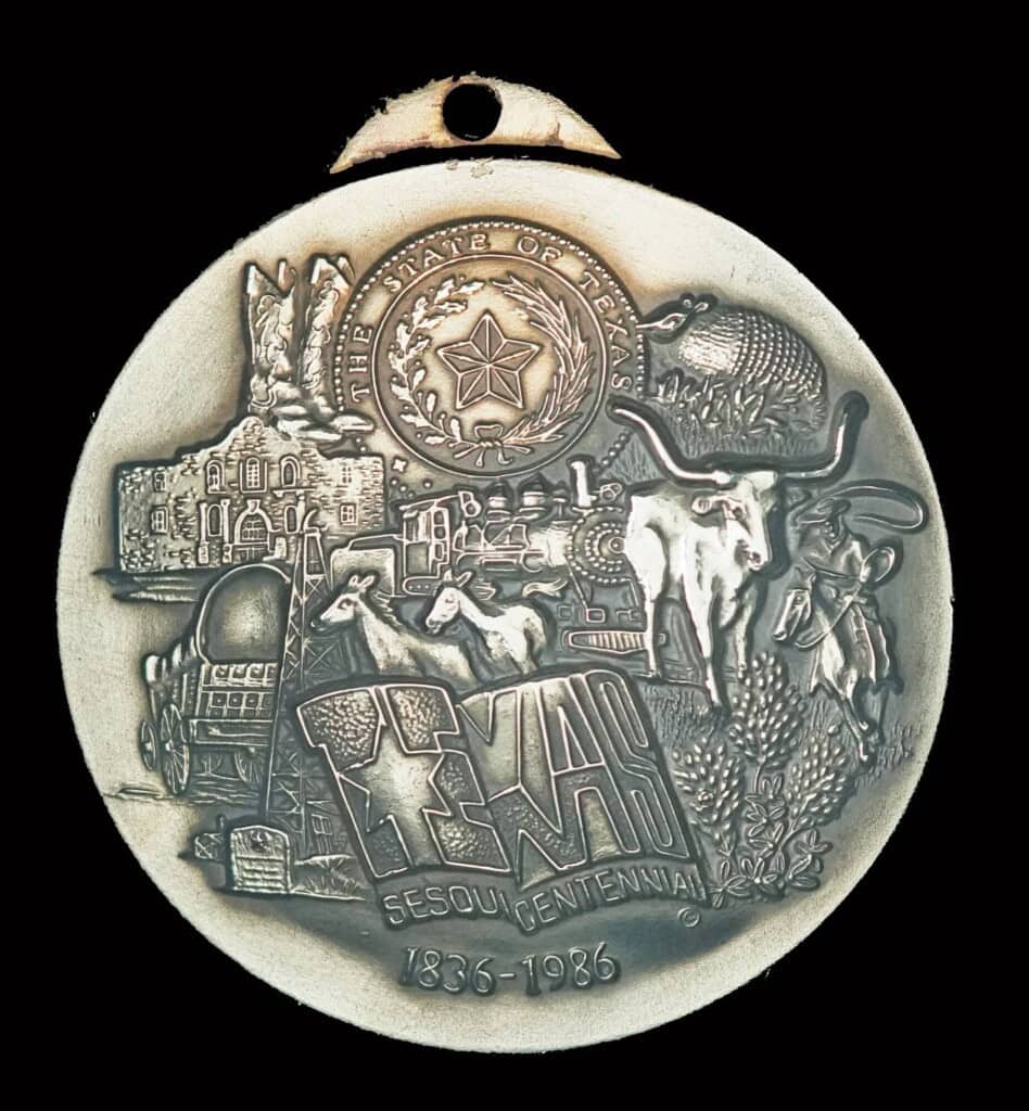 1986 Texas Sesquicentennial Bronze Medallion Obverse