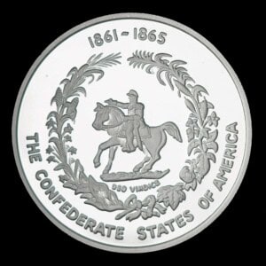 1986 Texas Sesquicentennial Logo Silver Medallion – Confederate States (JM) obverse