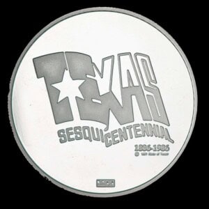 1986 Texas Sesquicentennial Logo Silver Medallion – Confederate States (JM) reverse