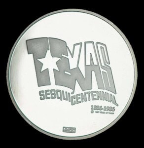 1986 Texas Sesquicentennial Logo Silver Medallion – France (JM) reverse
