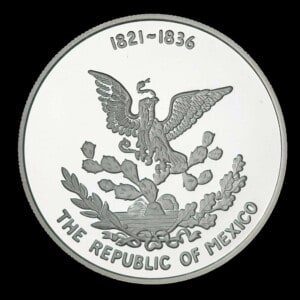 1986 Texas Sesquicentennial Logo Silver Medallion – Mexico (JM) obverse