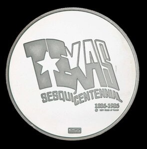 1986 Texas Sesquicentennial Logo Silver Medallion – Mexico (JM) reverse