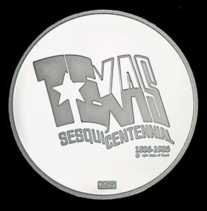 1986 Texas Sesquicentennial Logo Silver Medallion – Spain (JM) reverse