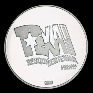 1986 Texas Sesquicentennial Logo Silver Medallion – United States (JM) reverse