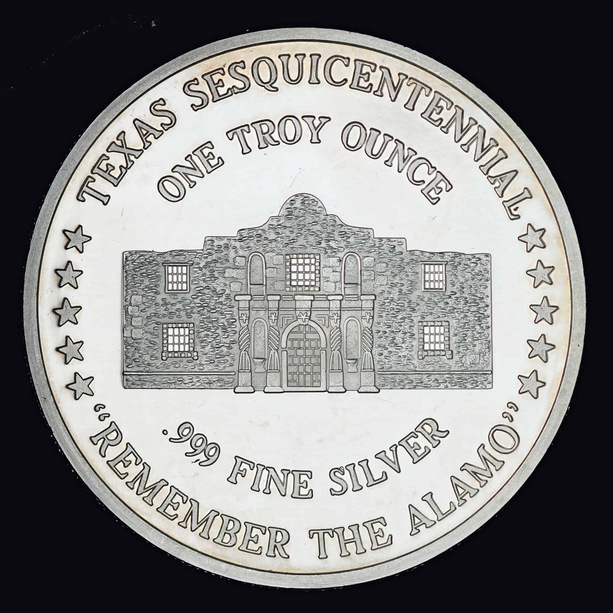 1986 Davy Crockett Silver Round reverse