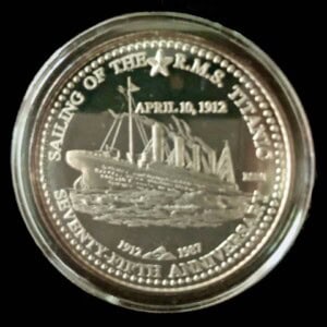 1987 Titanic 75th Anniversary Silver Round obverse