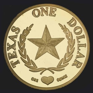 2000 Texas Gold Dollar – Longhorn reverse