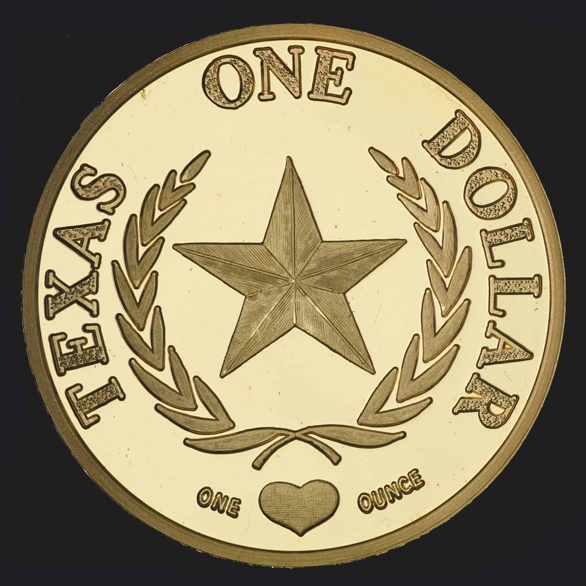 2000 Texas Gold Dollar reverse