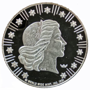1981 World Wide Mint Silver Round 