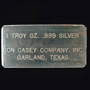 1980 Silvex Silver Systems 1 Troy Ounce Silver Bar reverse
