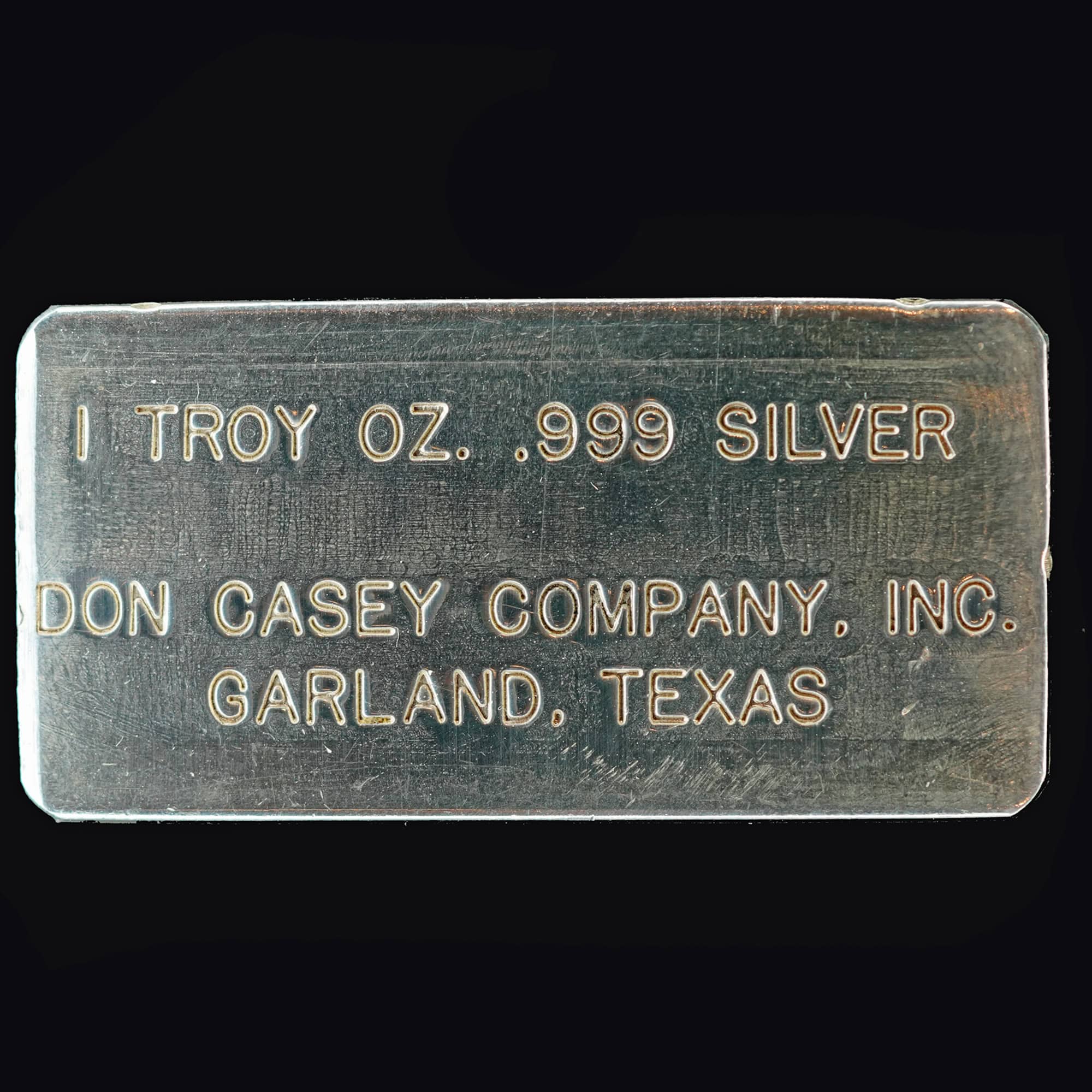 1980–1982 (Estimated) Silvex Silver Systems 1 Troy Ounce Silver Bar Reverse