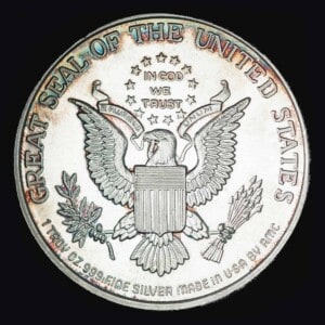 1986 Bowie Knife Silver Round reverse