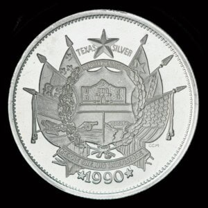 1990 State of Texas 1 oz Silver Round (CCM)