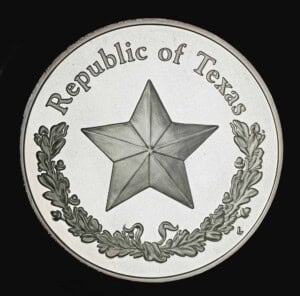 1999 Republic of Texas Silver Round obverse