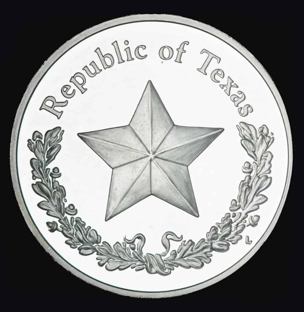 2000 Republic of Texas Silver Round Obverse
