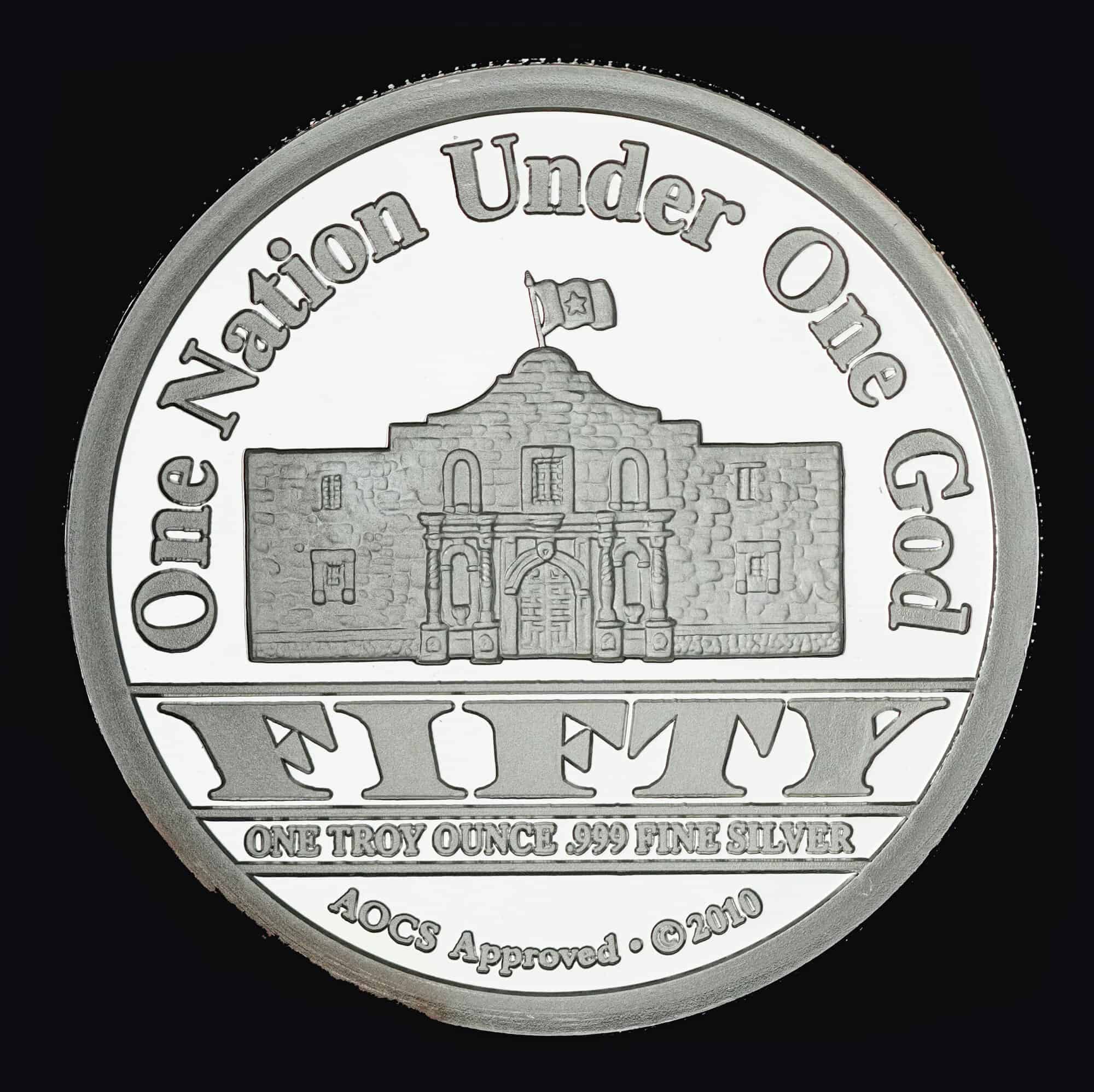 2010 Republic of Texas Silver Round Reverse