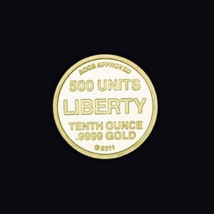 2011 Republic of Texas 1/10th oz Gold Round reverse