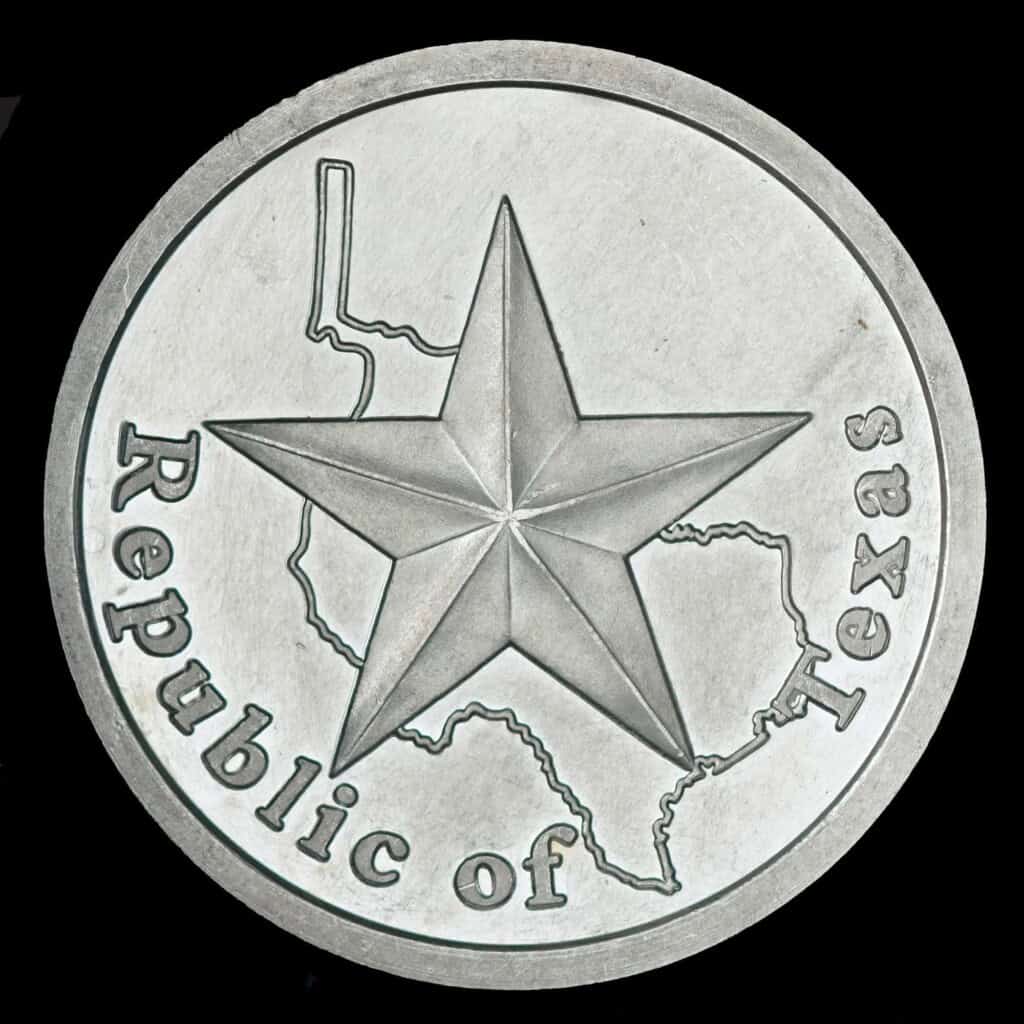 2013 Republic of Texas 1 oz Silver Round Obverse