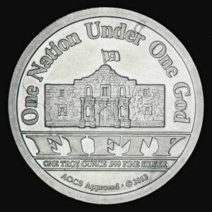 2013 Republic of Texas 1 oz Silver Round reverse