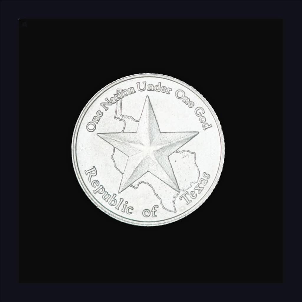 2014 Republic of Texas 1/10th oz Silver Round Obverse