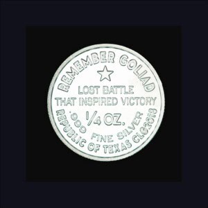 2018 Republic of Texas Quarter Ounce Silver Round reverse