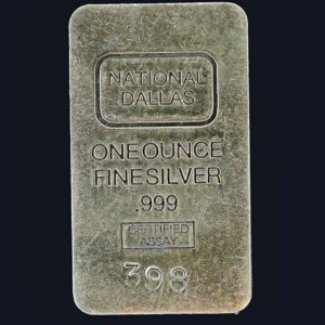 1981 National Dallas 1 Ounce Silver Bar