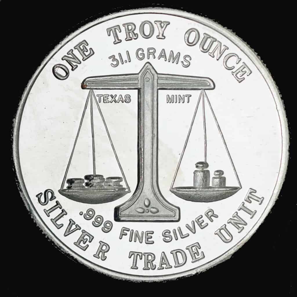 1982 National Dallas Silver Trade Unit Reverse