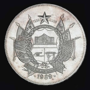 1989 State of Texas 1 oz Silver Round (No Mint Mark)