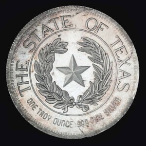 1989 State of Texas 1 oz Silver Round (No Mint Mark) reverse