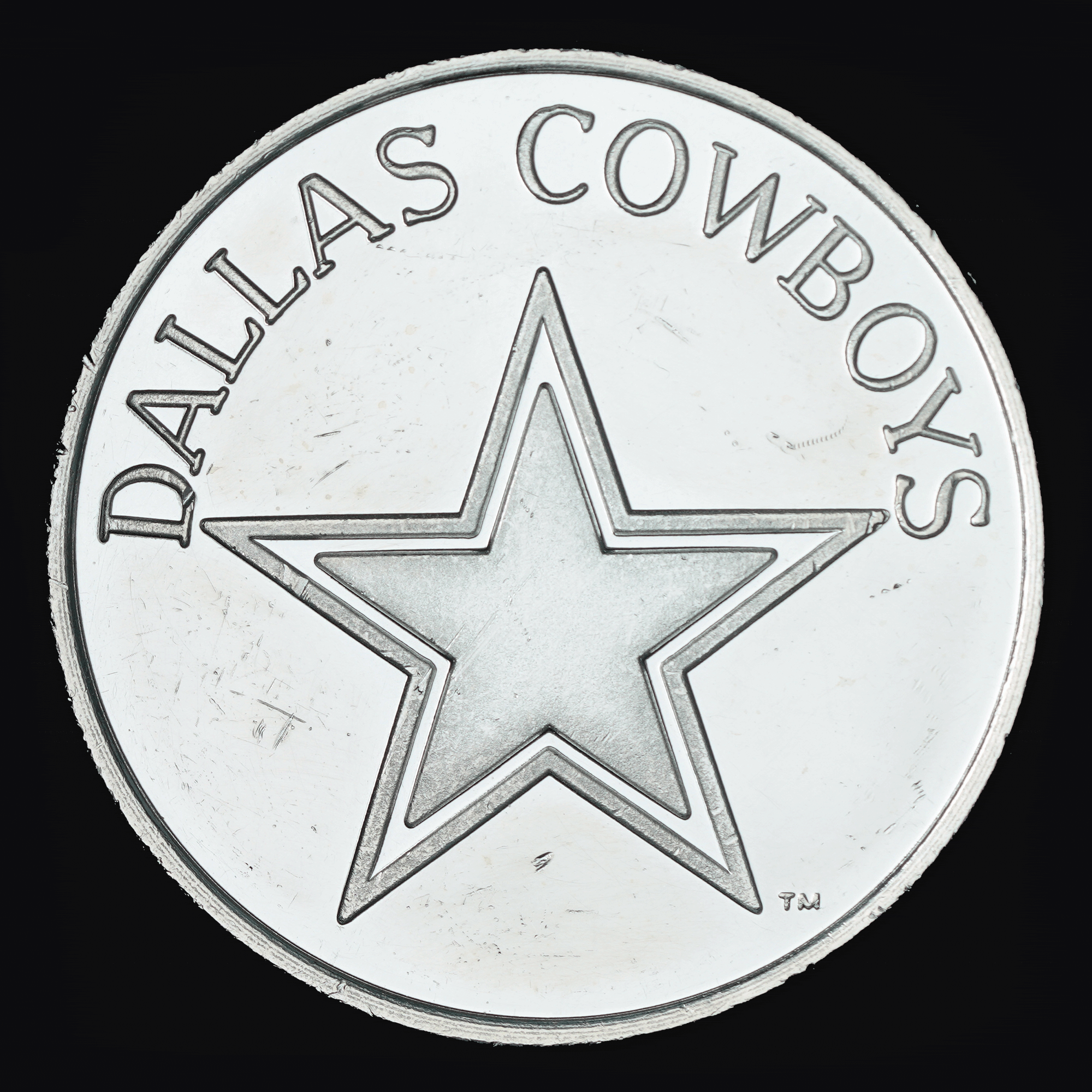 1993 Dallas Cowboys Super Bowl XXVII Champions Silver Round obverse