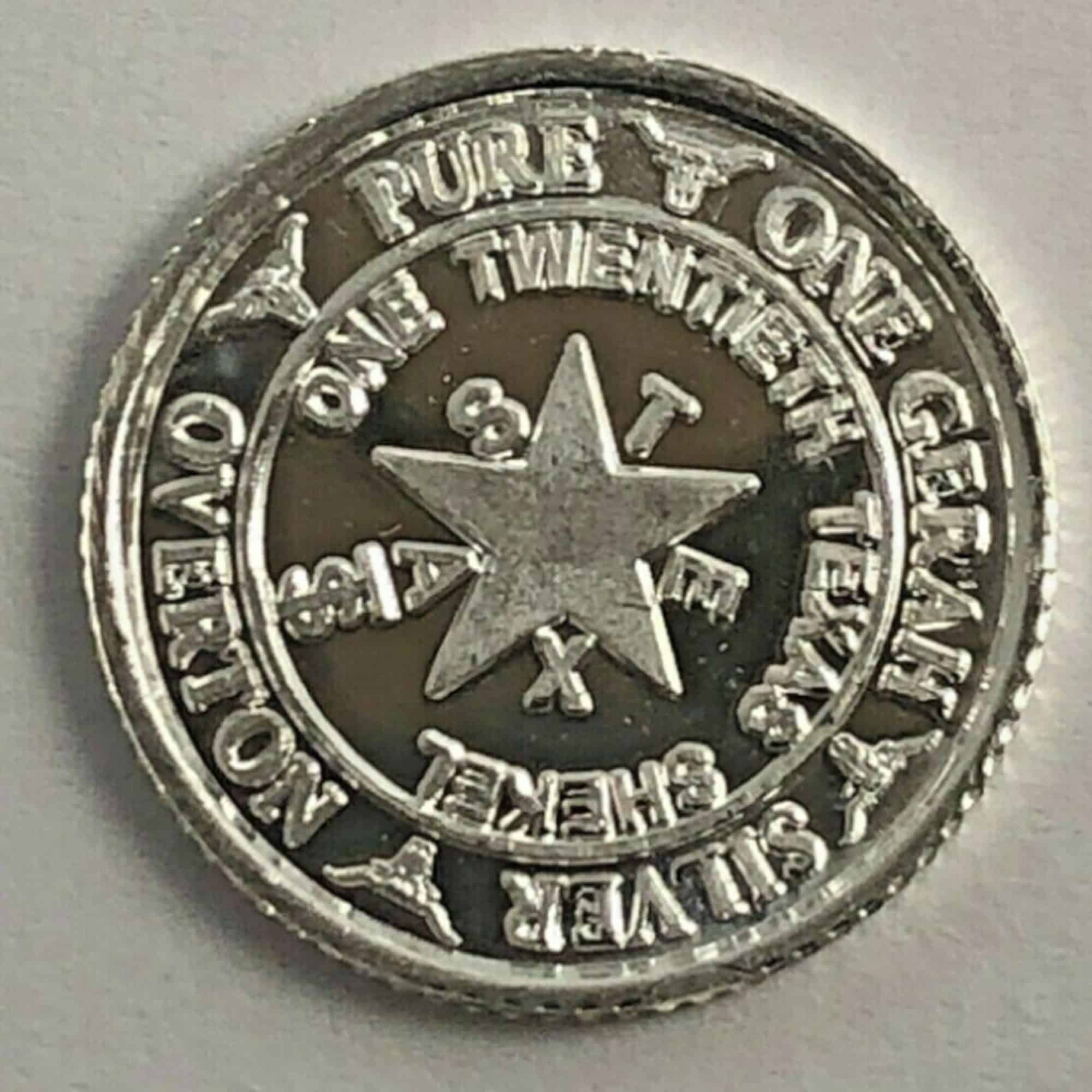 2004 Republic of Texas One Twentieth Texas Shekel obverse