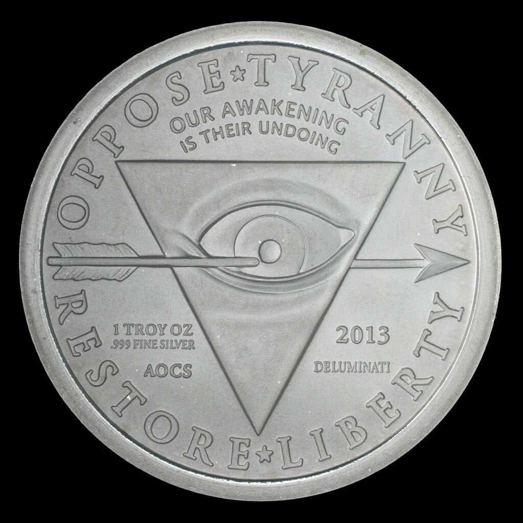 2013 Deluminati Paper Is Poverty Silver Round Reverse