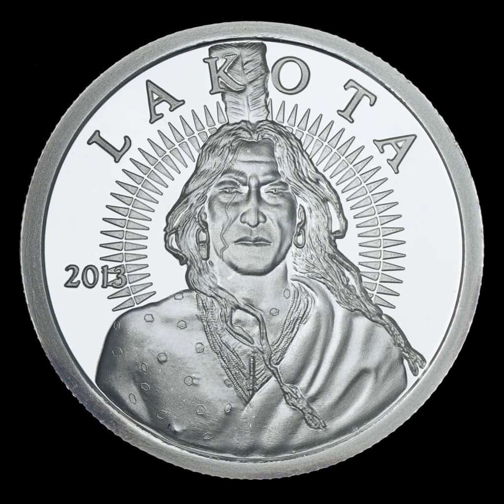 2013 Free Lakota Bank Silver Round Obverse