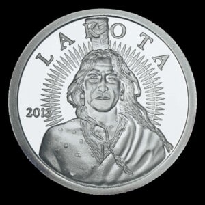 2013 Free Lakota Bank Silver Round