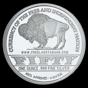 2013 Free Lakota Bank Silver Round reverse