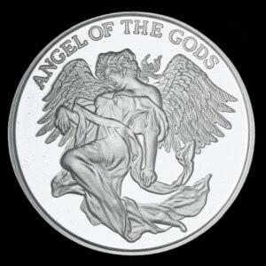 1987 Angel of the Gods AMC Mythological Legends Silver Round obverse