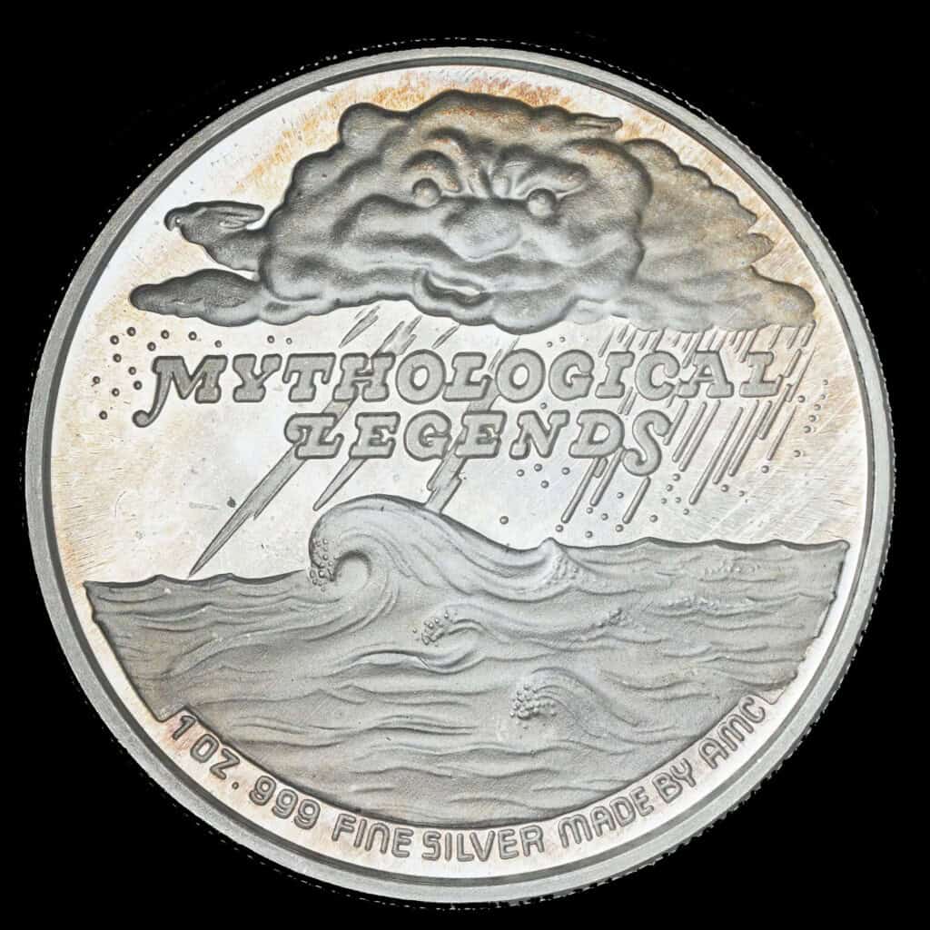 1987 Hiawatha AMC Mythological Legends Silver Round Reverse