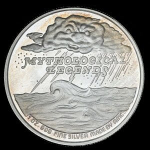 1987 Hiawatha AMC Mythological Legends Silver Round reverse