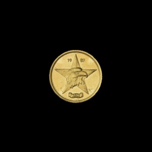 1987 Official Texas Bullion Gold 1/20 oz (ACM)