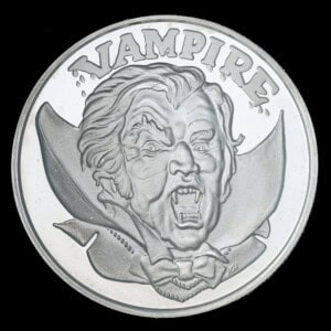 1987 Vampire AMC Mythological Legends Silver Round obverse