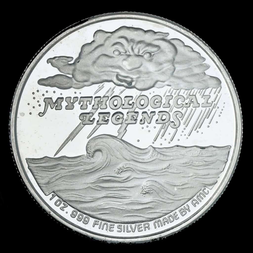 1987 Vampire AMC Mythological Legends Silver Round Reverse
