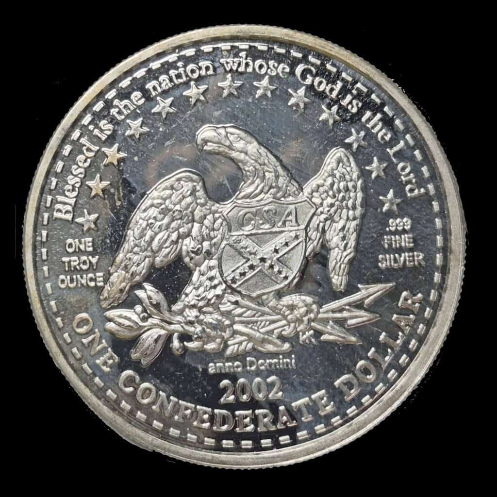 2002 Confederate Silver Dollar Obverse