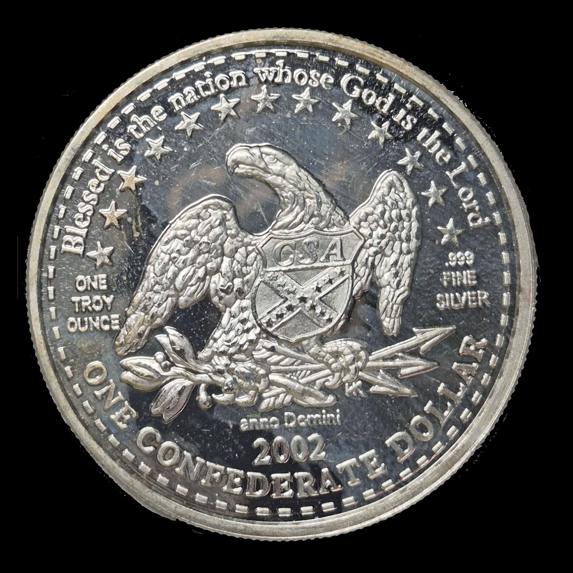 2002 Confederate Silver Dollar obverse