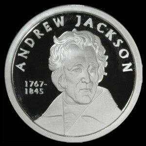 2009 Andrew Jackson Proof-Like Silver Round