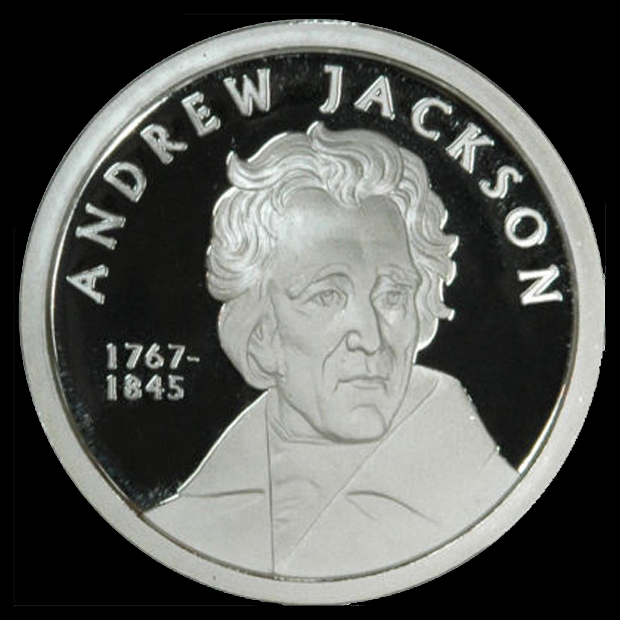 2009 Andrew Jackson Proof-Like Silver Round obverse