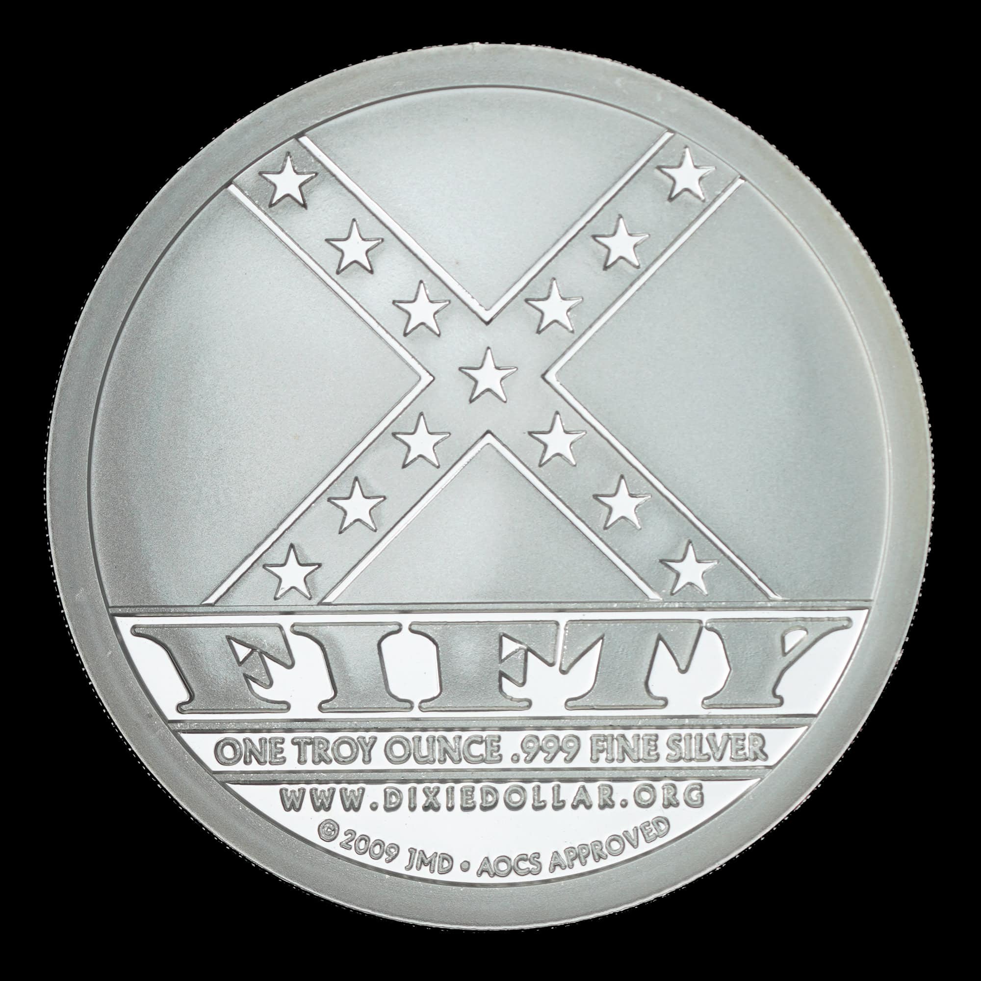 2009 Dixie Dollar Civil War Commemorative Silver Round reverse