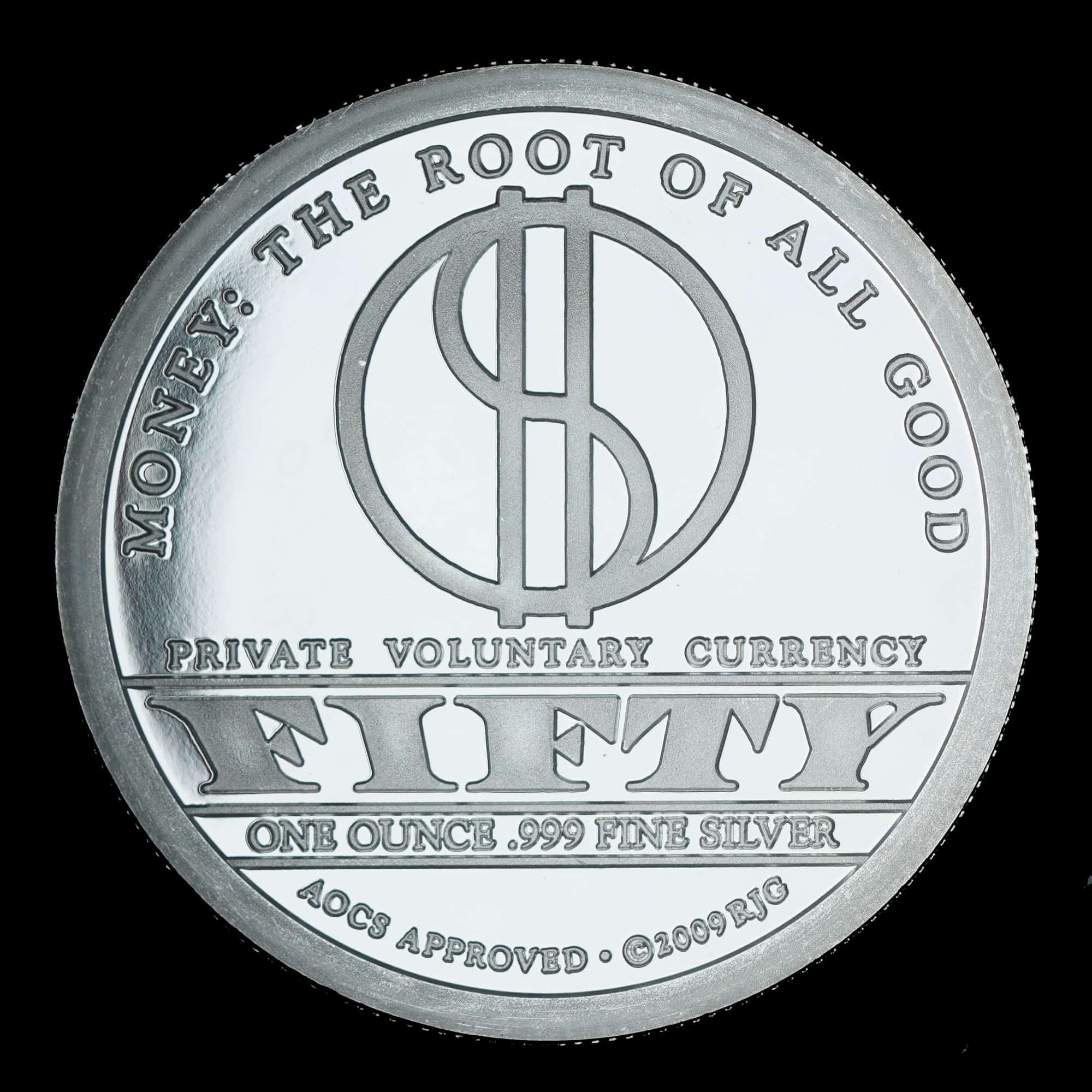 2009 John Galt AOCS Approved Silver Round reverse