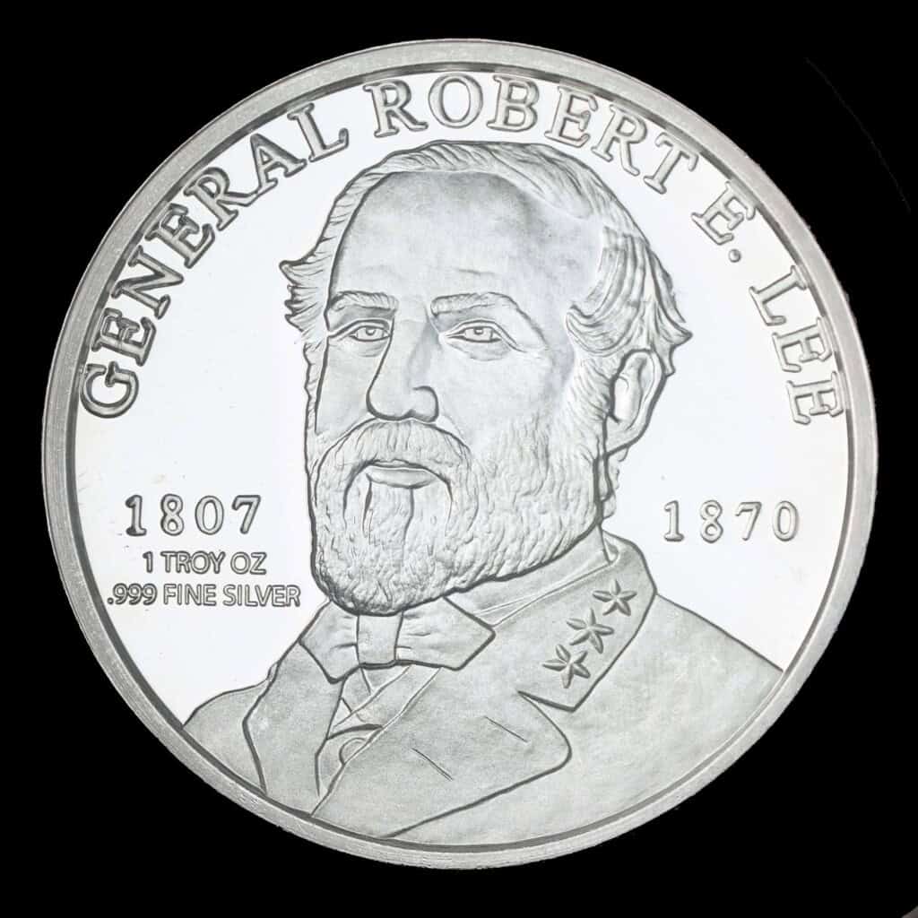 2009 Robert E. Lee Southern Hero Silver Round Obverse